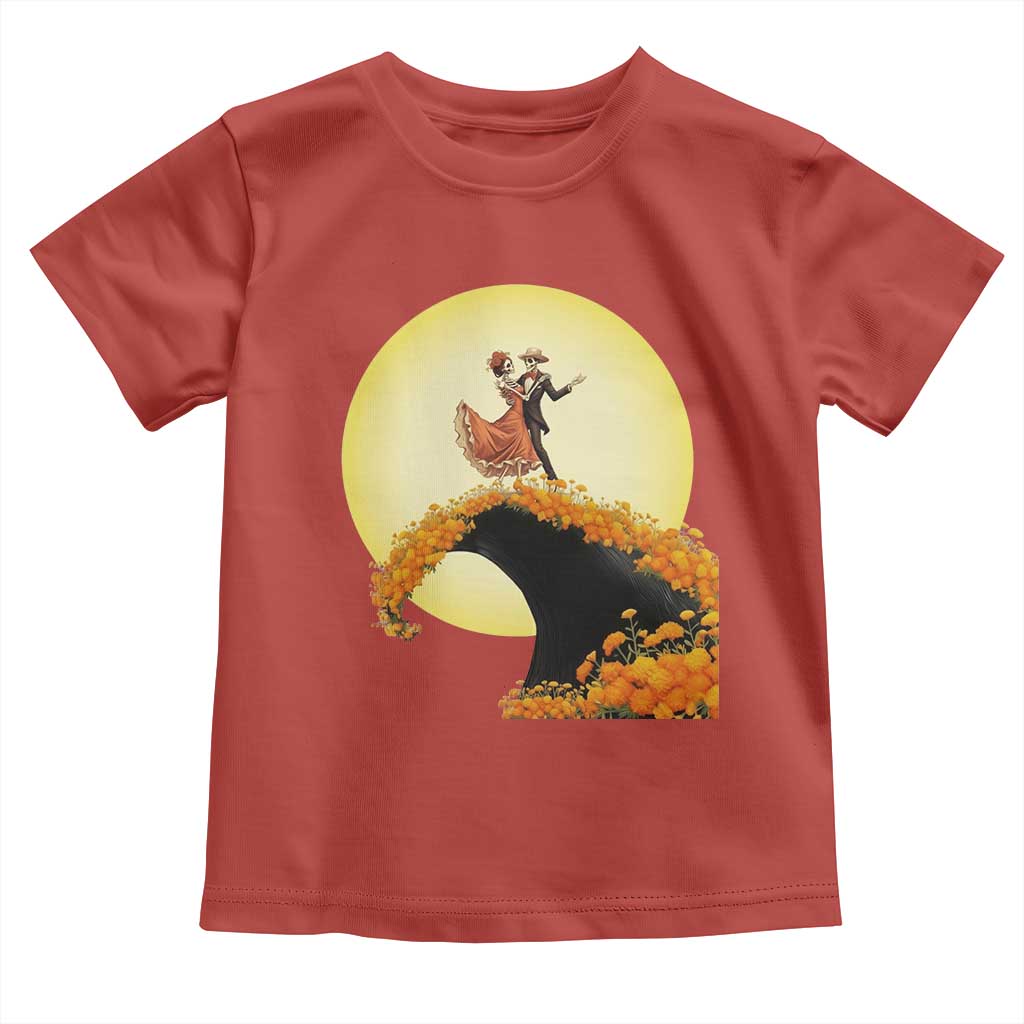 Dia De Los Muertos Toddler T Shirt Skeletons Dancing Mexican TS14 Red Print Your Wear