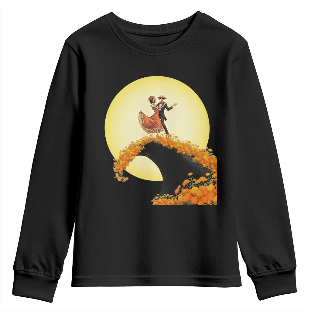 Dia De Los Muertos Youth Sweatshirt Skeletons Dancing Mexican TS14 Black Print Your Wear