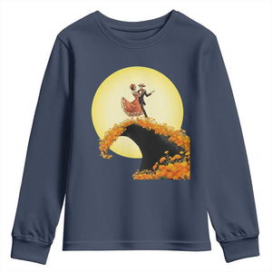Dia De Los Muertos Youth Sweatshirt Skeletons Dancing Mexican TS14 Navy Print Your Wear