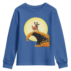 Dia De Los Muertos Youth Sweatshirt Skeletons Dancing Mexican TS14 Royal Blue Print Your Wear