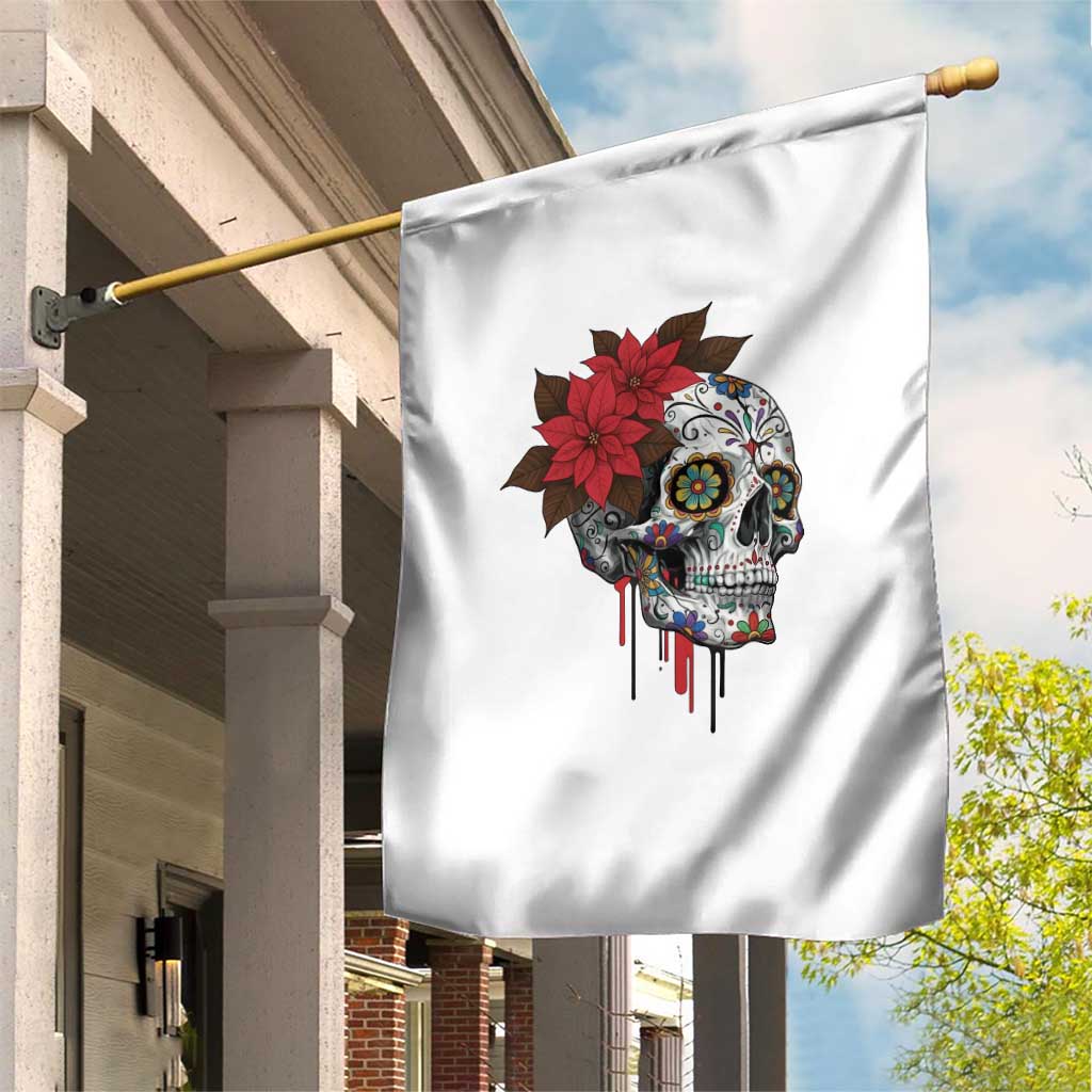 Sugar Skull Calavera Holiday Spirit Mistletoe Garden Flag TS14 Print Your Wear