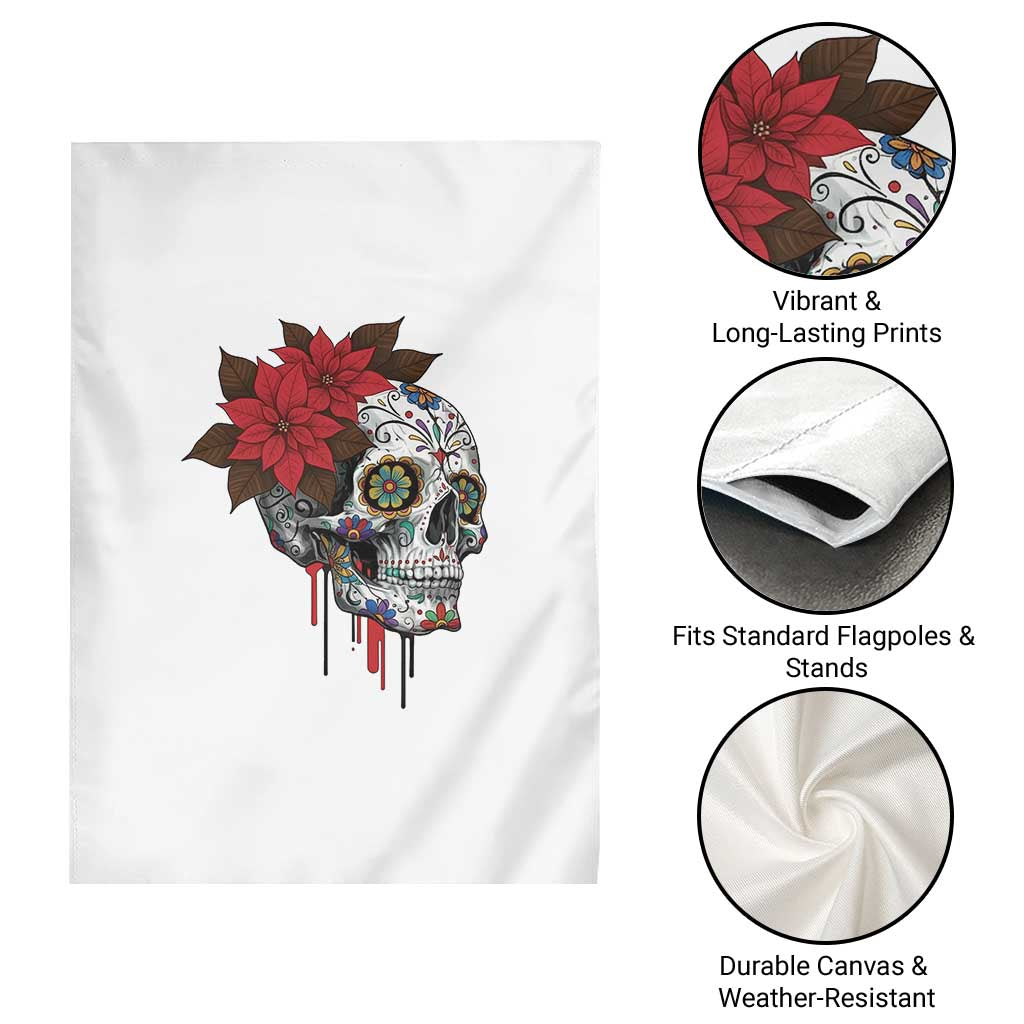 Sugar Skull Calavera Holiday Spirit Mistletoe Garden Flag TS14 Print Your Wear