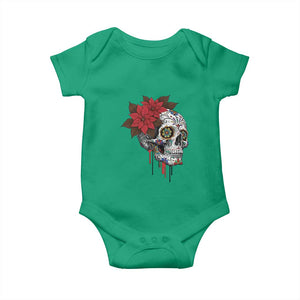 Sugar Skull Calavera Holiday Spirit Mistletoe Baby Onesie TS14 Irish Green Print Your Wear