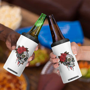 Sugar Skull Calavera Holiday Spirit Mistletoe 4 in 1 Can Cooler Tumbler TS14 Print Your Wear