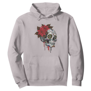 Sugar Skull Calavera Holiday Spirit Mistletoe Hoodie TS14 Ice Gray Print Your Wear