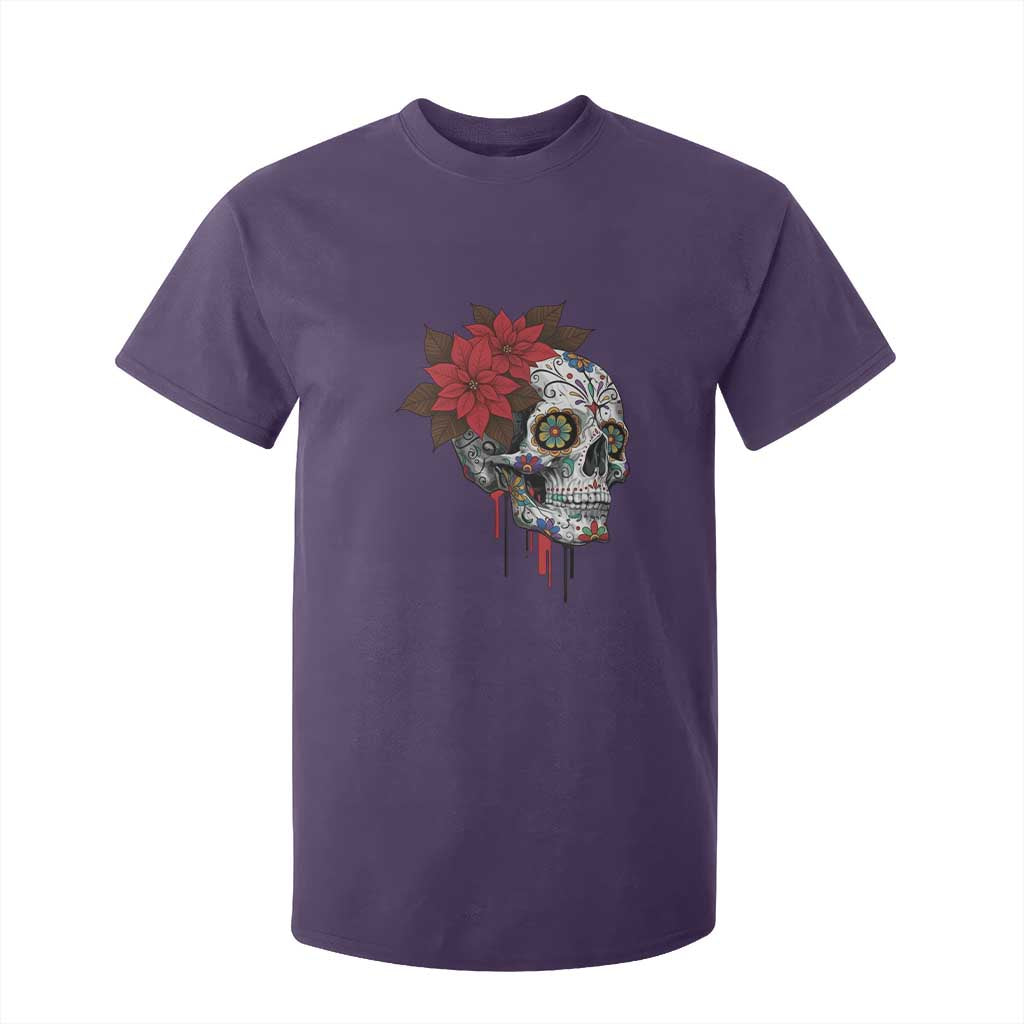 Sugar Skull Calavera Holiday Spirit Mistletoe T Shirt For Kid TS14 Purple Print Your Wear