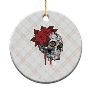 Sugar Skull Calavera Holiday Spirit Mistletoe Ceramic Ornament TS14 1pc Christmas Plaid Print Your Wear