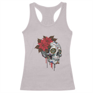 Sugar Skull Calavera Holiday Spirit Mistletoe Racerback Tank Top TS14 Ice Gray Print Your Wear