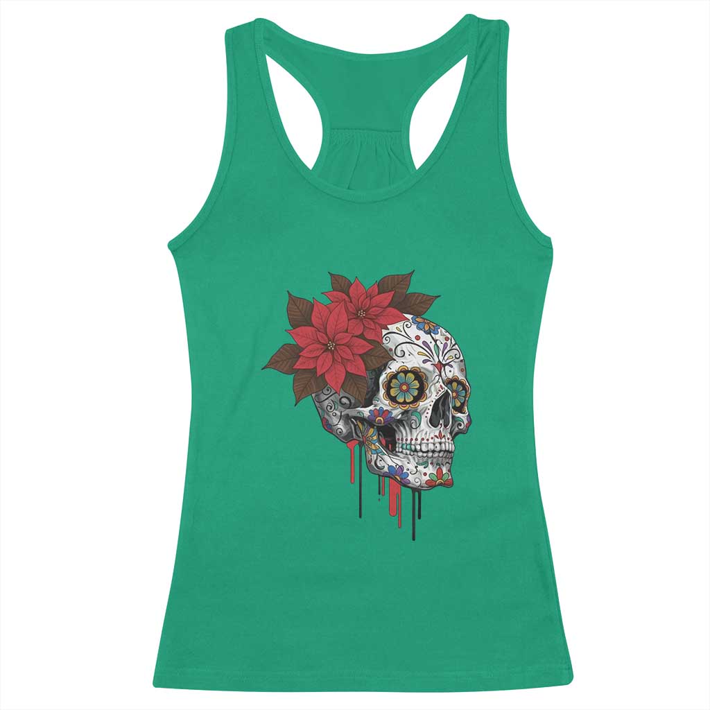 Sugar Skull Calavera Holiday Spirit Mistletoe Racerback Tank Top TS14 Irish Green Print Your Wear