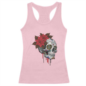 Sugar Skull Calavera Holiday Spirit Mistletoe Racerback Tank Top TS14 Light Pink Print Your Wear