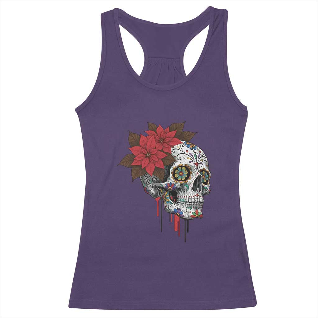 Sugar Skull Calavera Holiday Spirit Mistletoe Racerback Tank Top TS14 Purple Print Your Wear