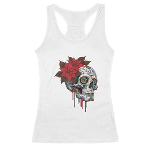 Sugar Skull Calavera Holiday Spirit Mistletoe Racerback Tank Top TS14 White Print Your Wear
