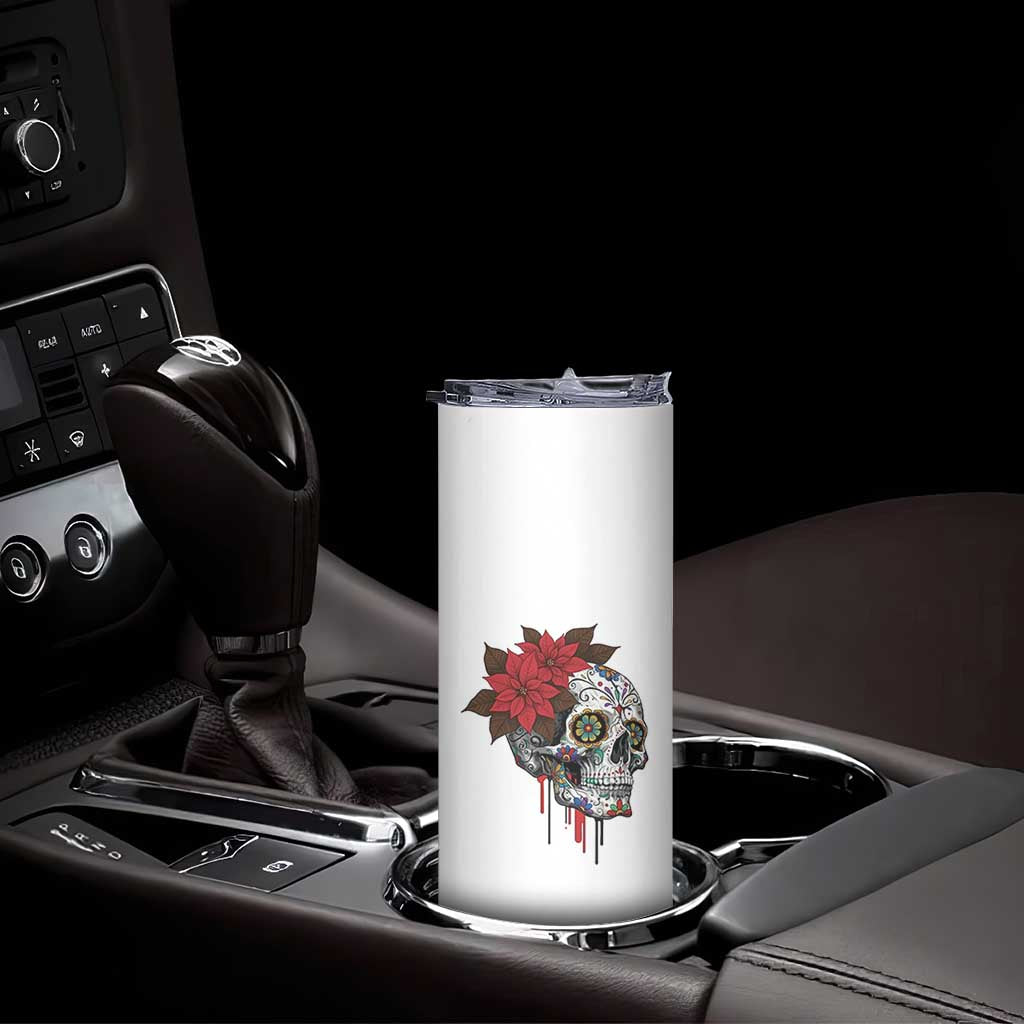 Sugar Skull Calavera Holiday Spirit Mistletoe Skinny Tumbler TS14 Print Your Wear