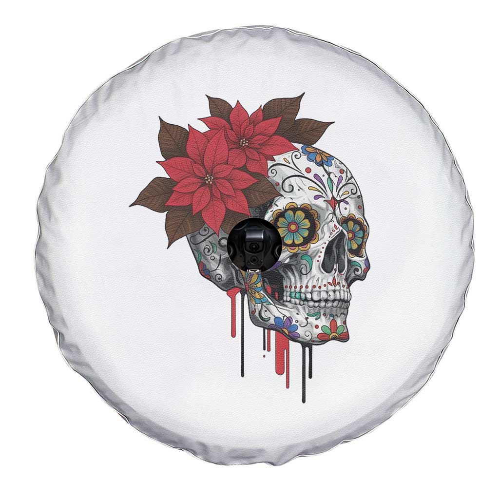 Sugar Skull Calavera Holiday Spirit Mistletoe Spare Tire Cover TS14 Print Your Wear