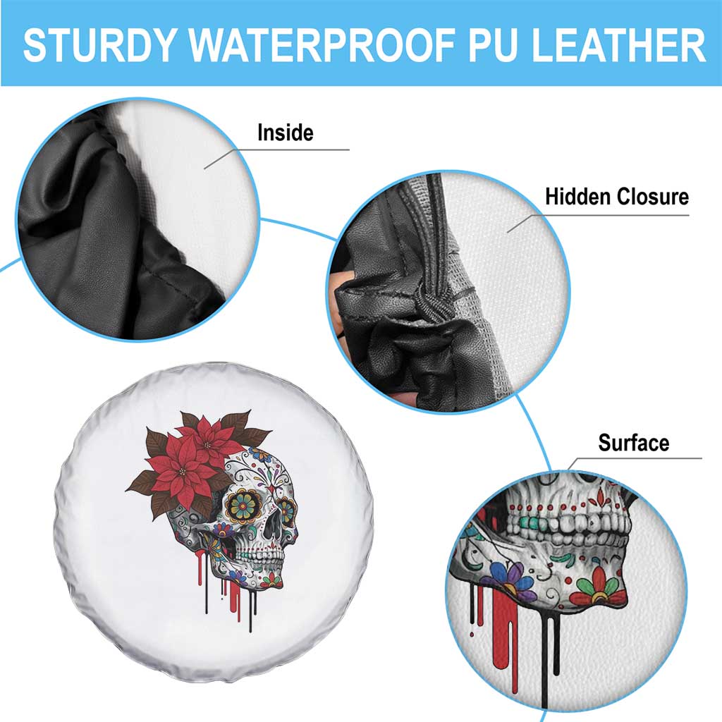 Sugar Skull Calavera Holiday Spirit Mistletoe Spare Tire Cover TS14 Print Your Wear