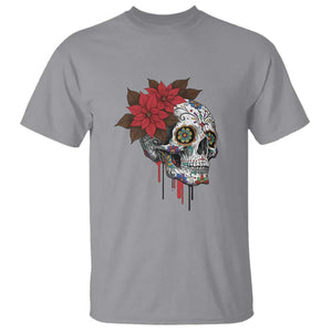 Sugar Skull Calavera Holiday Spirit Mistletoe T Shirt TS14 Sport Gray Print Your Wear