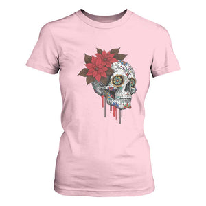 Sugar Skull Calavera Holiday Spirit Mistletoe T Shirt For Women TS14 Light Pink Print Your Wear