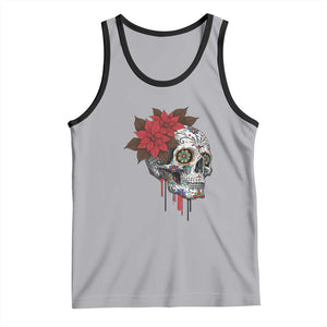 Sugar Skull Calavera Holiday Spirit Mistletoe Tank Top TS14 Athletic Heather Black Print Your Wear