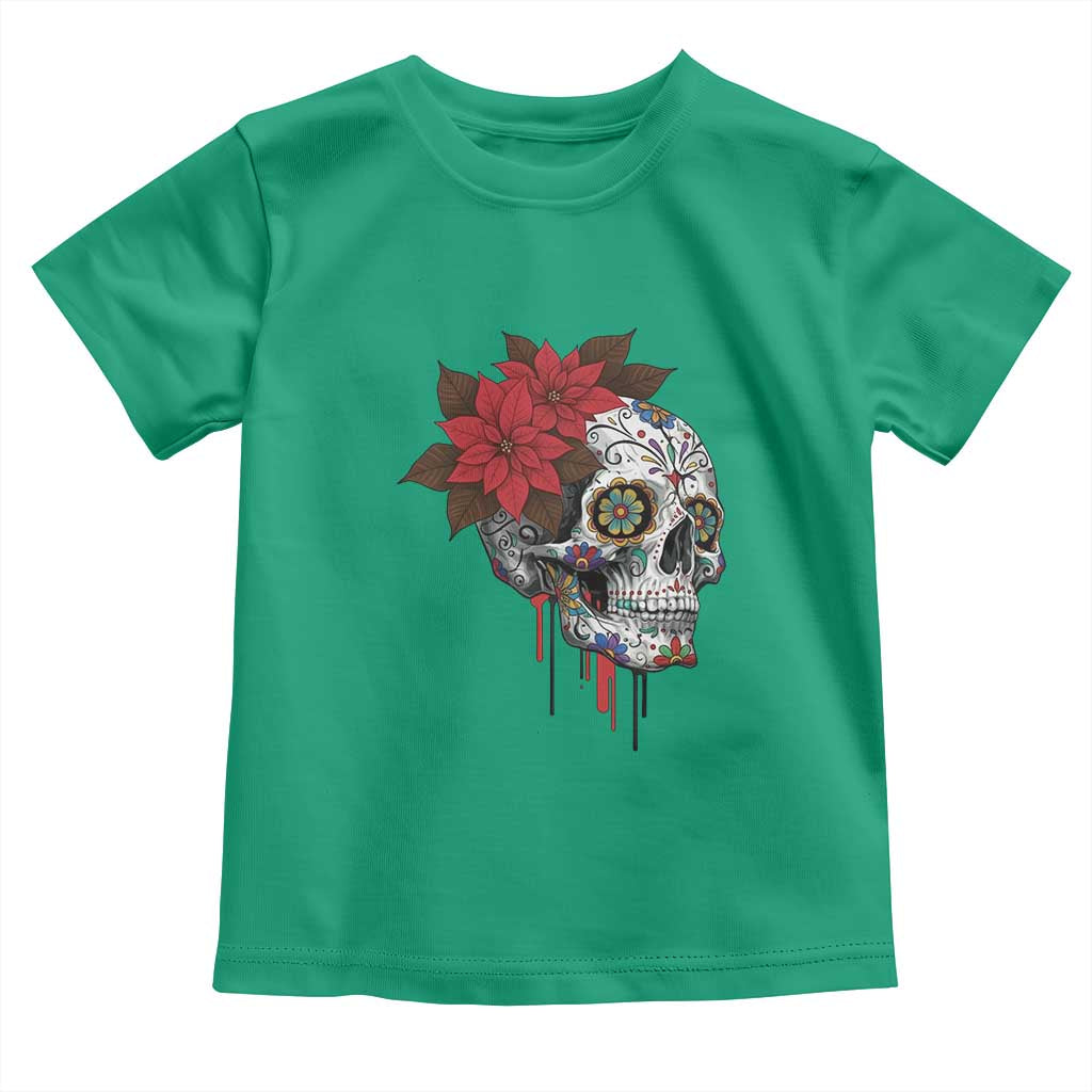 Sugar Skull Calavera Holiday Spirit Mistletoe Toddler T Shirt TS14 Irish Green Print Your Wear