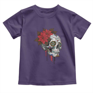 Sugar Skull Calavera Holiday Spirit Mistletoe Toddler T Shirt TS14 Purple Print Your Wear