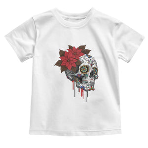 Sugar Skull Calavera Holiday Spirit Mistletoe Toddler T Shirt TS14 White Print Your Wear