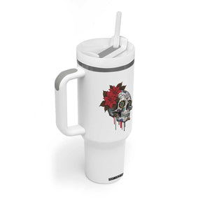Sugar Skull Calavera Holiday Spirit Mistletoe Tumbler With Handle TS14 Print Your Wear
