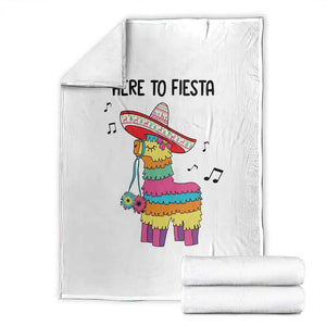 Funny Pinata Mexican Throw Blanket Here To Fiesta TS14 White Print Your Wear