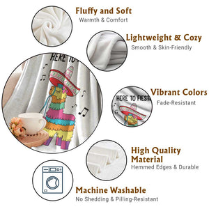 Funny Pinata Mexican Throw Blanket Here To Fiesta TS14 Print Your Wear