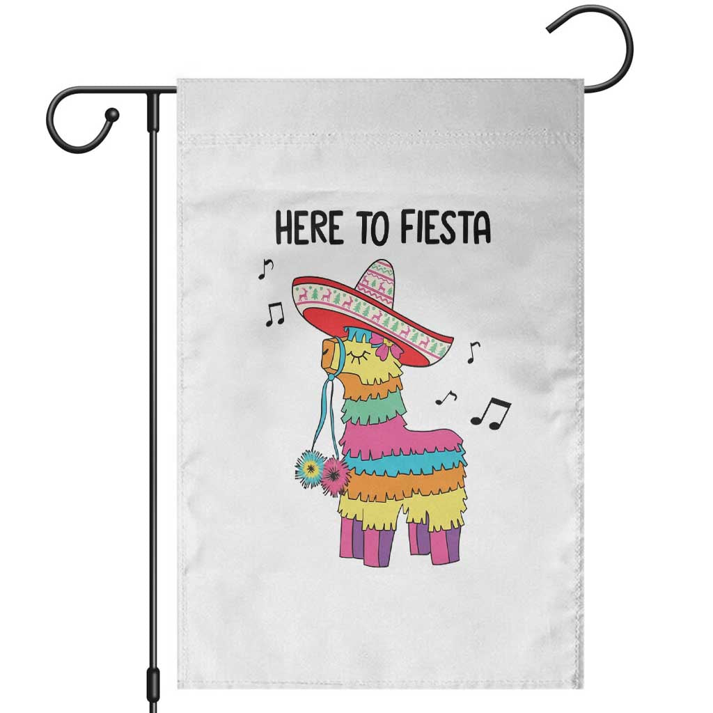 Funny Pinata Mexican Garden Flag Here To Fiesta TS14 White Print Your Wear