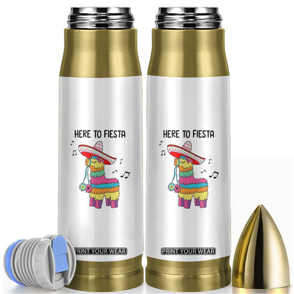Funny Pinata Mexican Bullet Tumbler Here To Fiesta TS14 White Print Your Wear