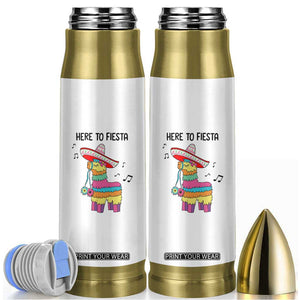 Funny Pinata Mexican Bullet Tumbler Here To Fiesta TS14 White Print Your Wear