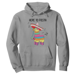 Funny Pinata Mexican Hoodie Here To Fiesta TS14 Sport Gray Print Your Wear