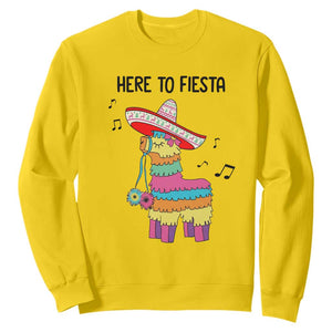 Funny Pinata Mexican Sweatshirt Here To Fiesta TS14 Daisy Print Your Wear