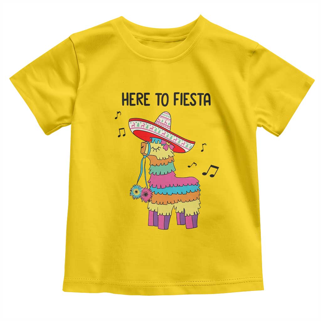 Funny Pinata Mexican Toddler T Shirt Here To Fiesta TS14 Daisy Print Your Wear