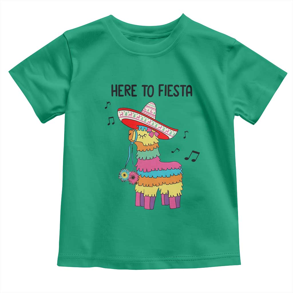 Funny Pinata Mexican Toddler T Shirt Here To Fiesta TS14 Irish Green Print Your Wear