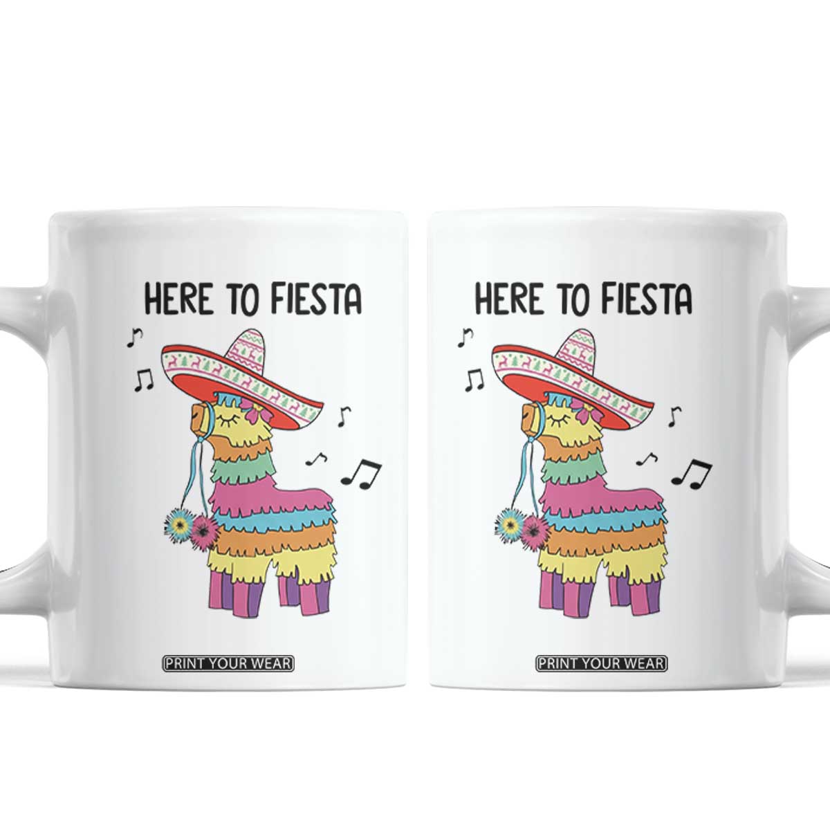 Funny Pinata Mexican Coffee Mug Here To Fiesta TS14 White Print Your Wear