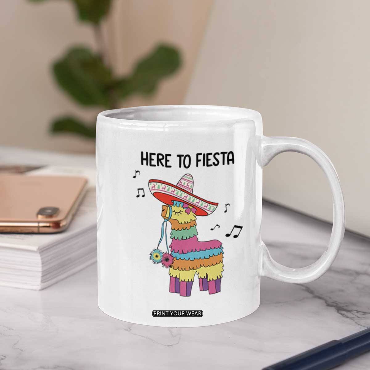 Funny Pinata Mexican Coffee Mug Here To Fiesta TS14 Print Your Wear
