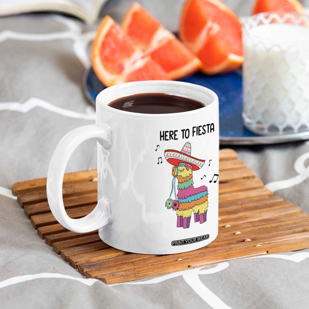Funny Pinata Mexican Coffee Mug Here To Fiesta TS14 Print Your Wear