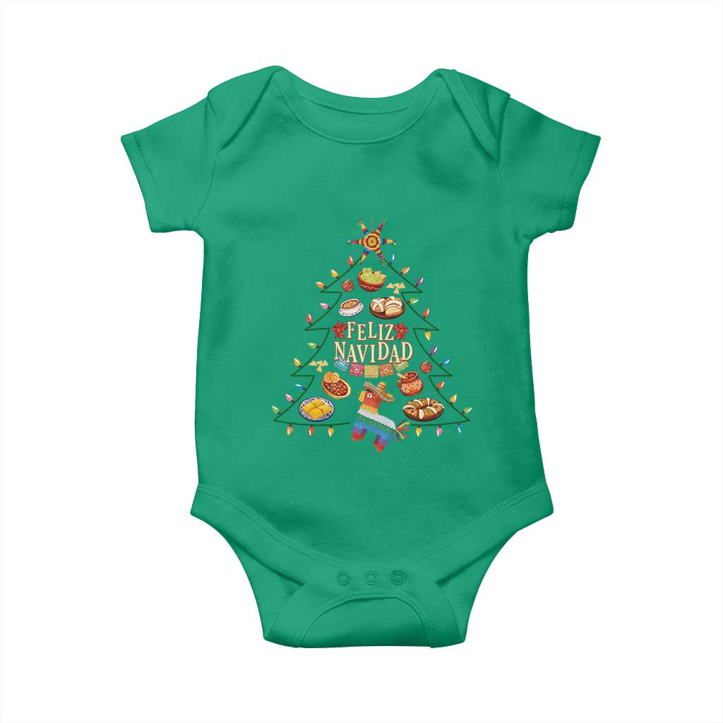 Feliz Navidad Baby Onesie Mexican Christmas Tree Fiesta TS14 Irish Green Print Your Wear