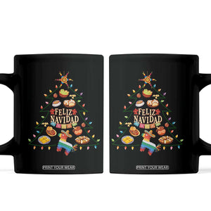 Feliz Navidad Coffee Mug Mexican Christmas Tree Fiesta TS14 Black Print Your Wear