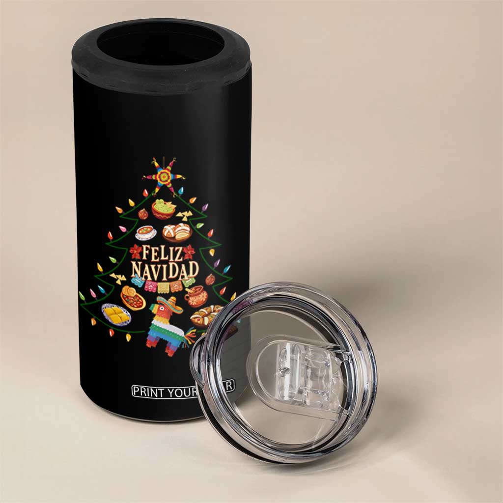 Feliz Navidad 4 in 1 Can Cooler Tumbler Mexican Christmas Tree Fiesta TS14 Print Your Wear