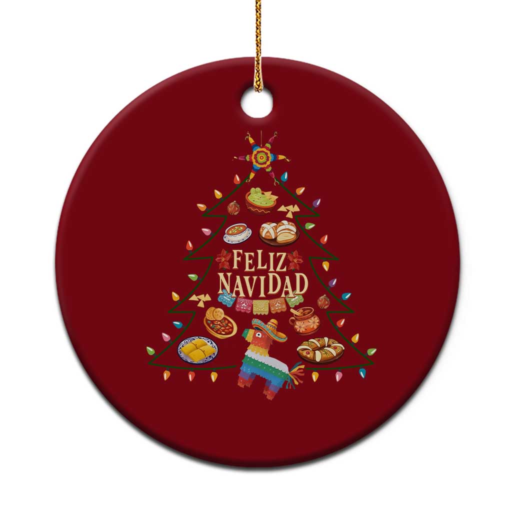 Feliz Navidad Ceramic Ornament Mexican Christmas Tree Fiesta TS14 1pc Red Print Your Wear