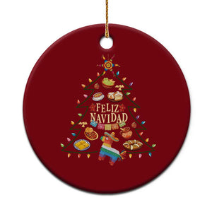 Feliz Navidad Ceramic Ornament Mexican Christmas Tree Fiesta TS14 1pc Red Print Your Wear