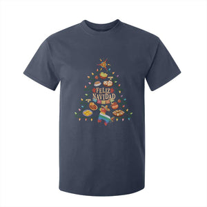 Feliz Navidad T Shirt For Kid Mexican Christmas Tree Fiesta TS14 Navy Print Your Wear