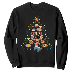 Feliz Navidad Sweatshirt Mexican Christmas Tree Fiesta TS14 Black Print Your Wear
