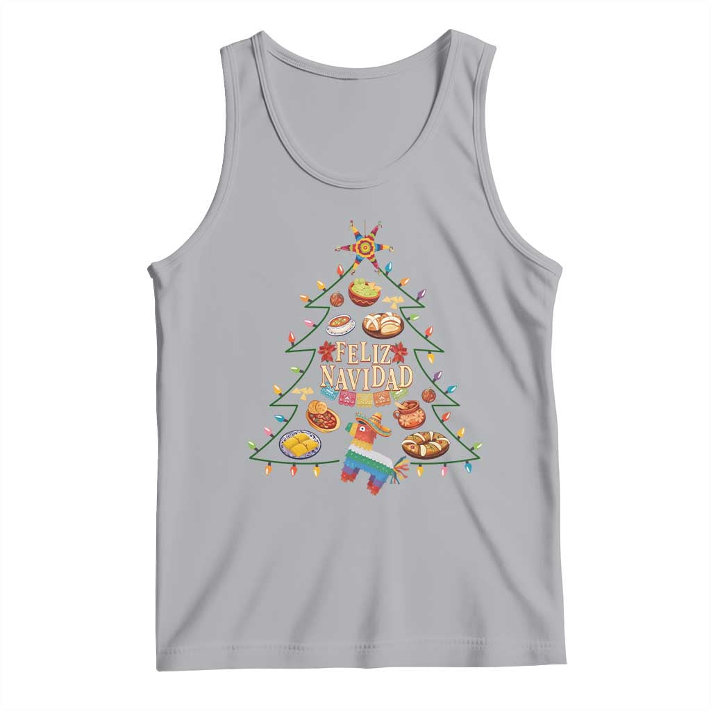 Feliz Navidad Tank Top Mexican Christmas Tree Fiesta TS14 Athletic Heather Print Your Wear