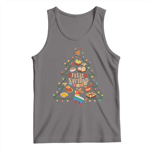 Feliz Navidad Tank Top Mexican Christmas Tree Fiesta TS14 Deep Heather Print Your Wear