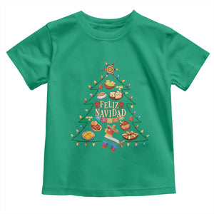 Feliz Navidad Toddler T Shirt Mexican Christmas Tree Fiesta TS14 Irish Green Print Your Wear