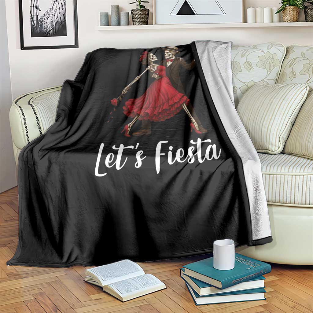 Skeleton Mexican Christmas Throw Blanket Let us Fiesta TS14 Print Your Wear