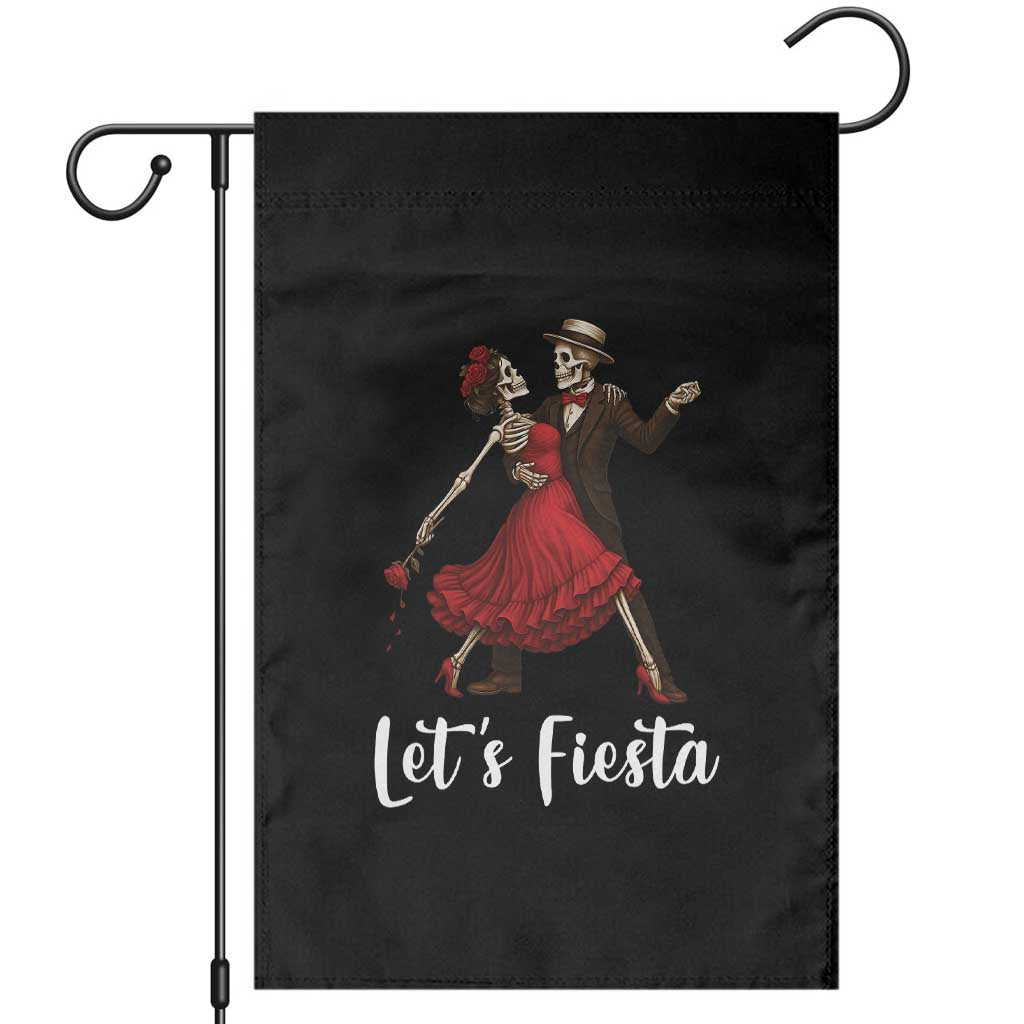 Skeleton Mexican Christmas Garden Flag Let us Fiesta TS14 Black Print Your Wear